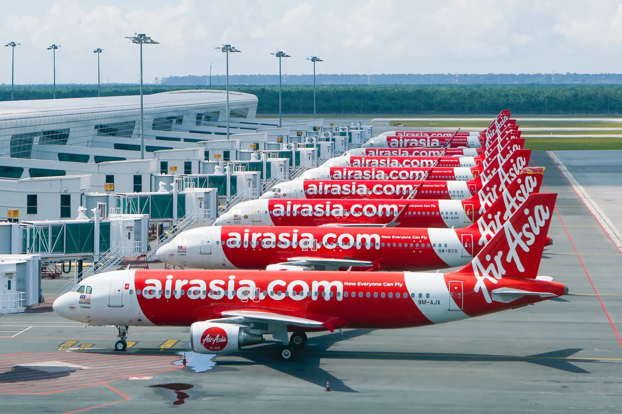 AirAsia fleet at the gate